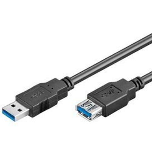 USB 3.0 forlænger kabel – Goobay, A han til A hun, 1,8 m, sort