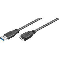 USB 3.0 kabel Micro?B til USB?A 1 m – Goobay (sort)