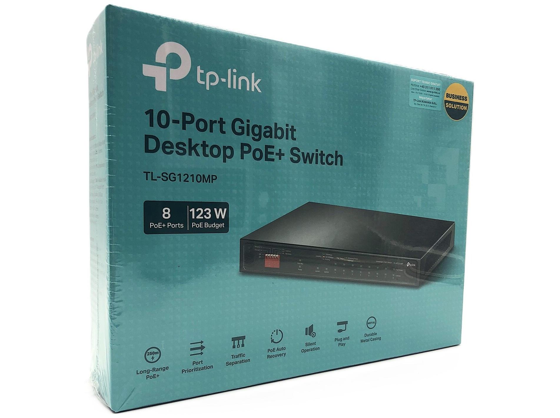Gigabit switch med PoE+ - TP-Link TL-SG1210MP V2, 10 porte billede