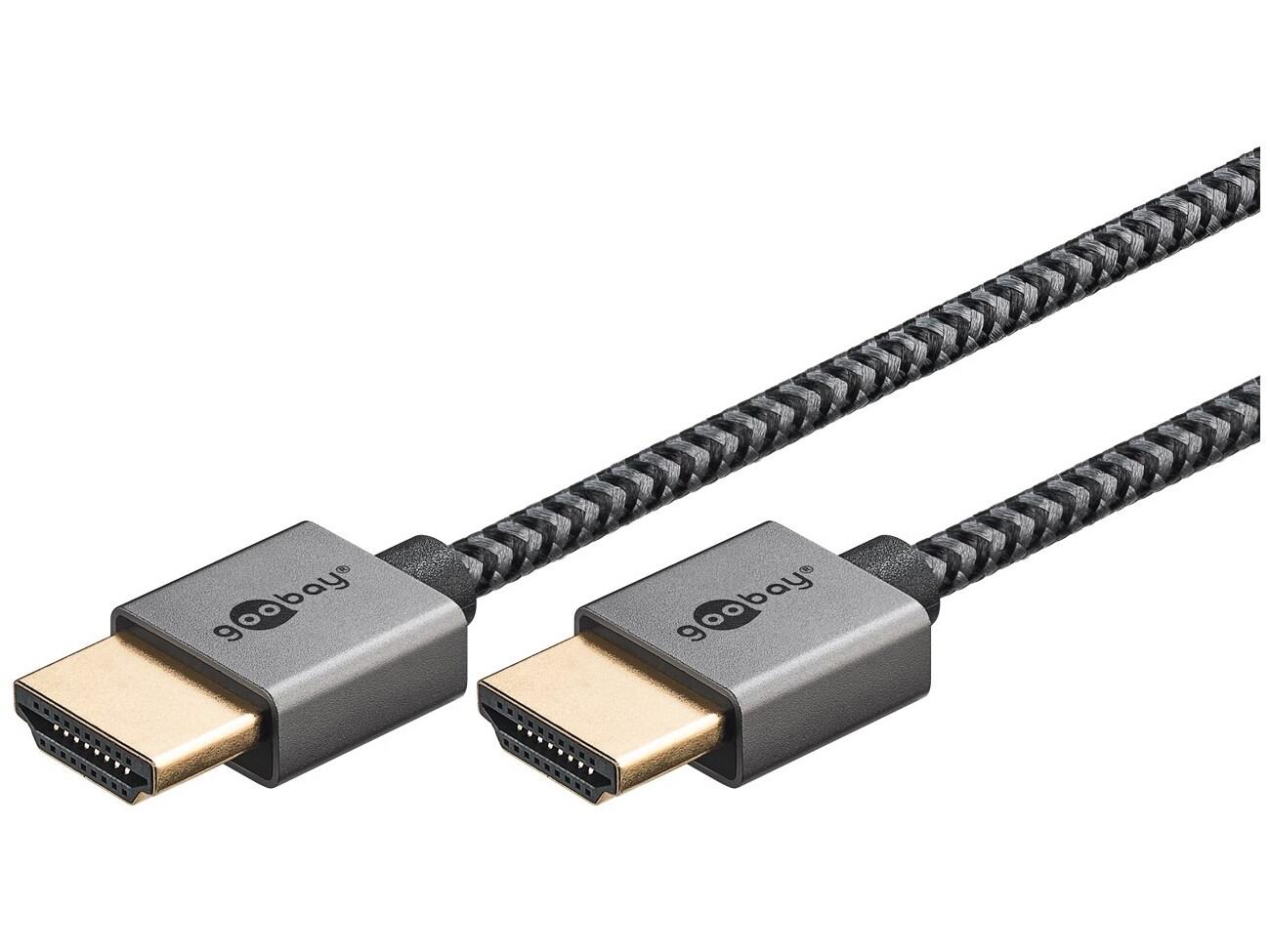 HDMI-kabel Goobay Plus Series 2.0 Slim 4K 60 Hz - 2 m