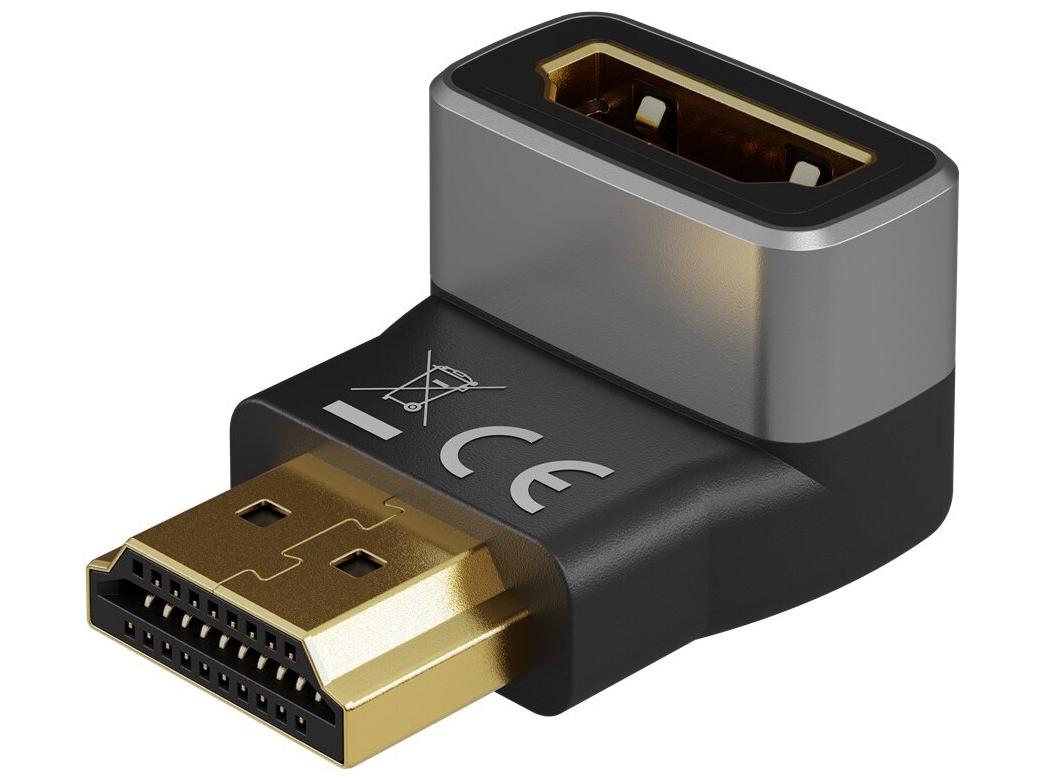 HDMI adapter 270° vinkel - Goobay HDMI 2.1 (han til hun) billede