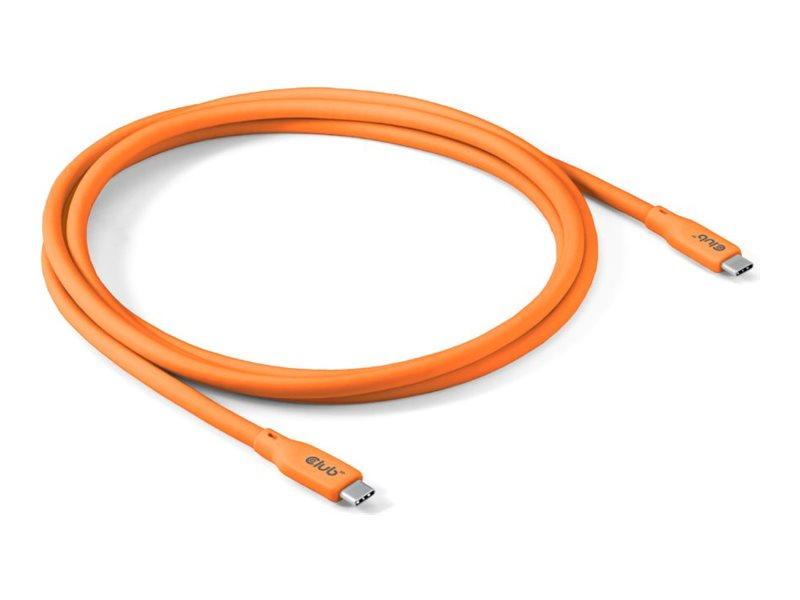 USB-C kabel USB4 2 m – Club 3D – orange billede