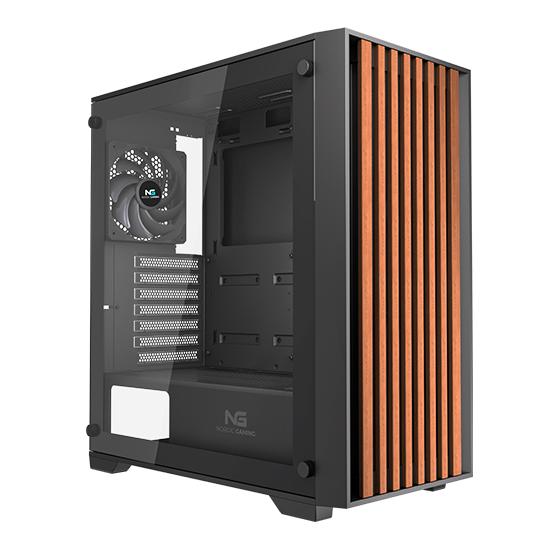 Nordic Gaming NGC-6857, Tower, PC, Sort, Træ, ATX, micro ATX, Mini-ITX, Spil, 16,8 cm