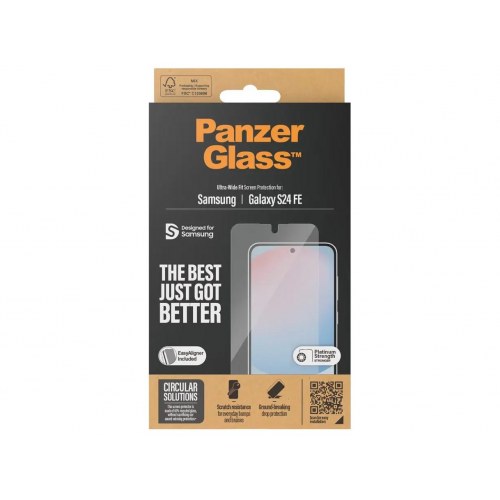 Skærmbeskytter glas til Samsung Galaxy S24 FE – PanzerGlass Ultra?Wide Fit