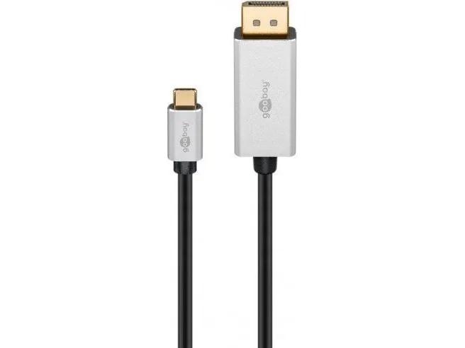 DisplayPort kabeladapter USB-C til DisplayPort 2 m - Goobay billede