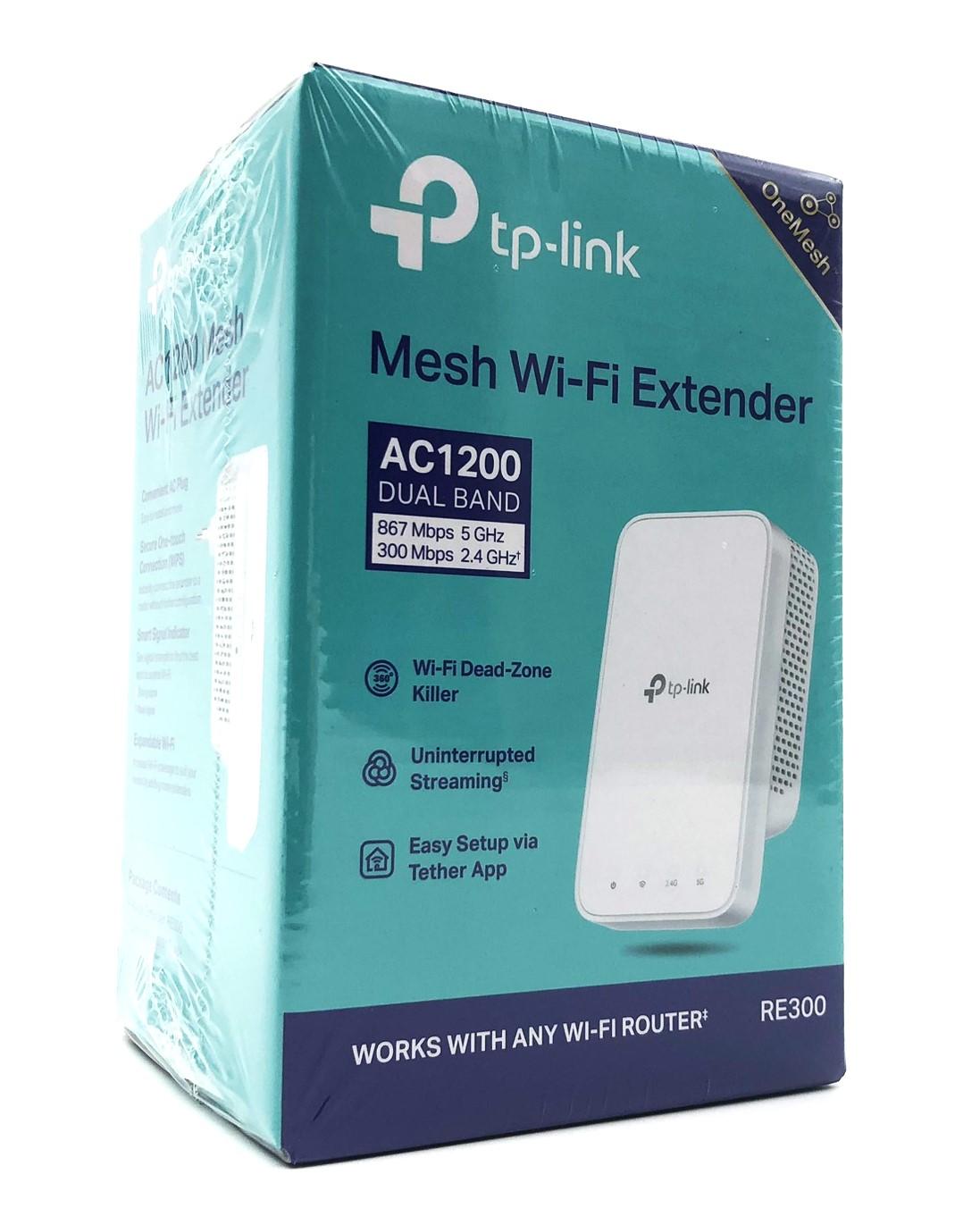 WiFi-rækkeviddeforlænger TP-Link RE300 AC1200 Dual-Band