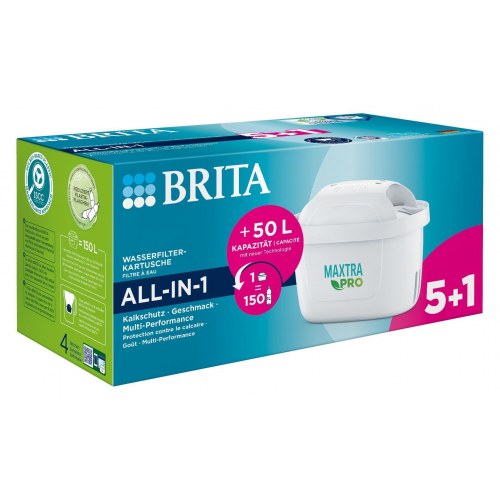 Vandfilter til kande BRITA Maxtra Pro All?in?1, 6 stk, hvid