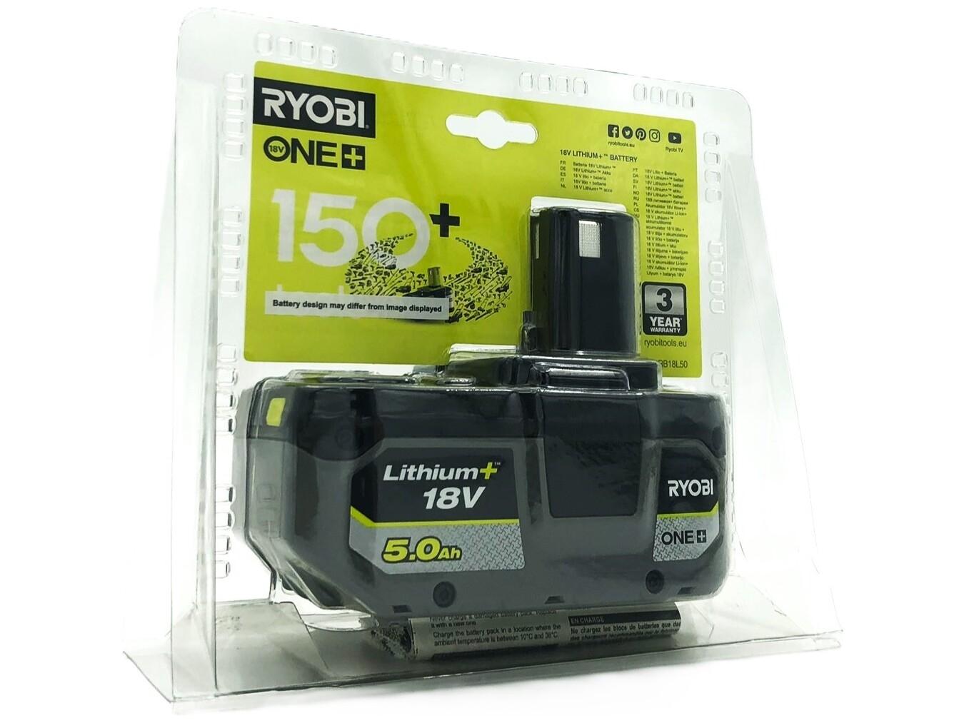 Batteri 18 V til værktøj - Ryobi ONE+ Lithium+ 5,0 Ah (RB18L50)