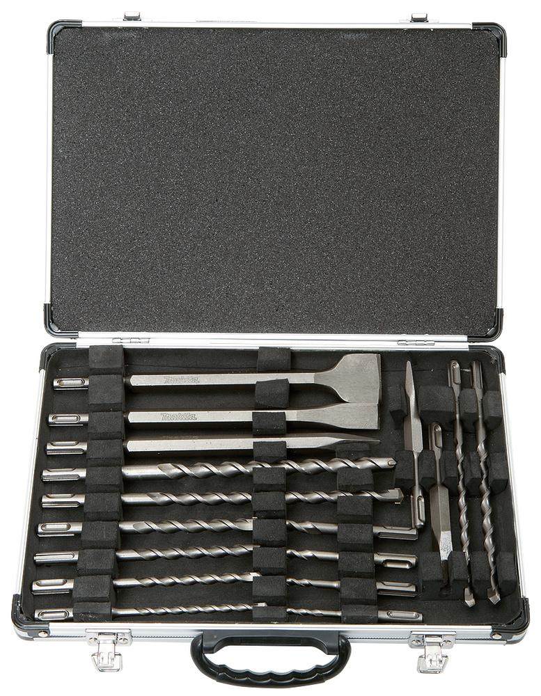 SDS-plus bor- og mejselsæt Makita D-42444 - 17 dele billede