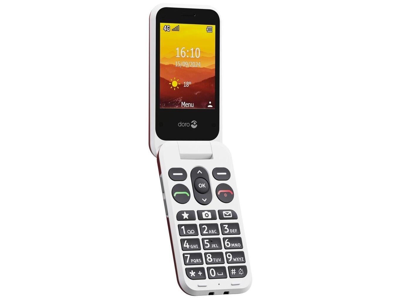 med klap Doro Leva L21 2,8" - rød/hvid