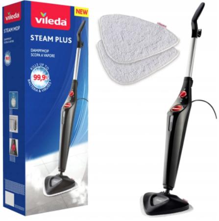 Damprenser Vileda Steam Plus 3.0 med 2 mikrofiberpuder