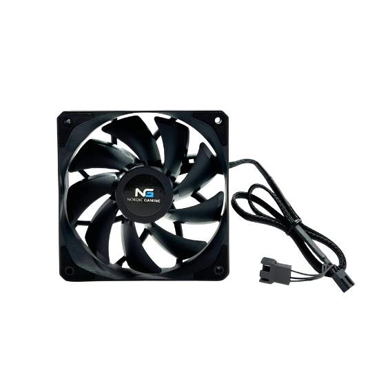 Kabinetsblæser 120 mm – Nordic Gaming Silent, PWM, sort