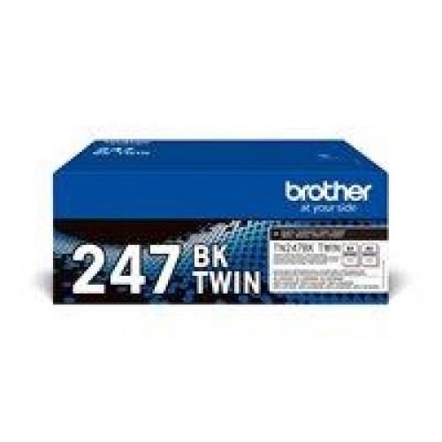 Toner Brother TN-247BK sort - højtydende (2-pak)