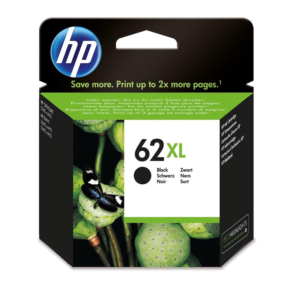 Blækpatron HP 62XL sort - høj kapacitet (600 sider)