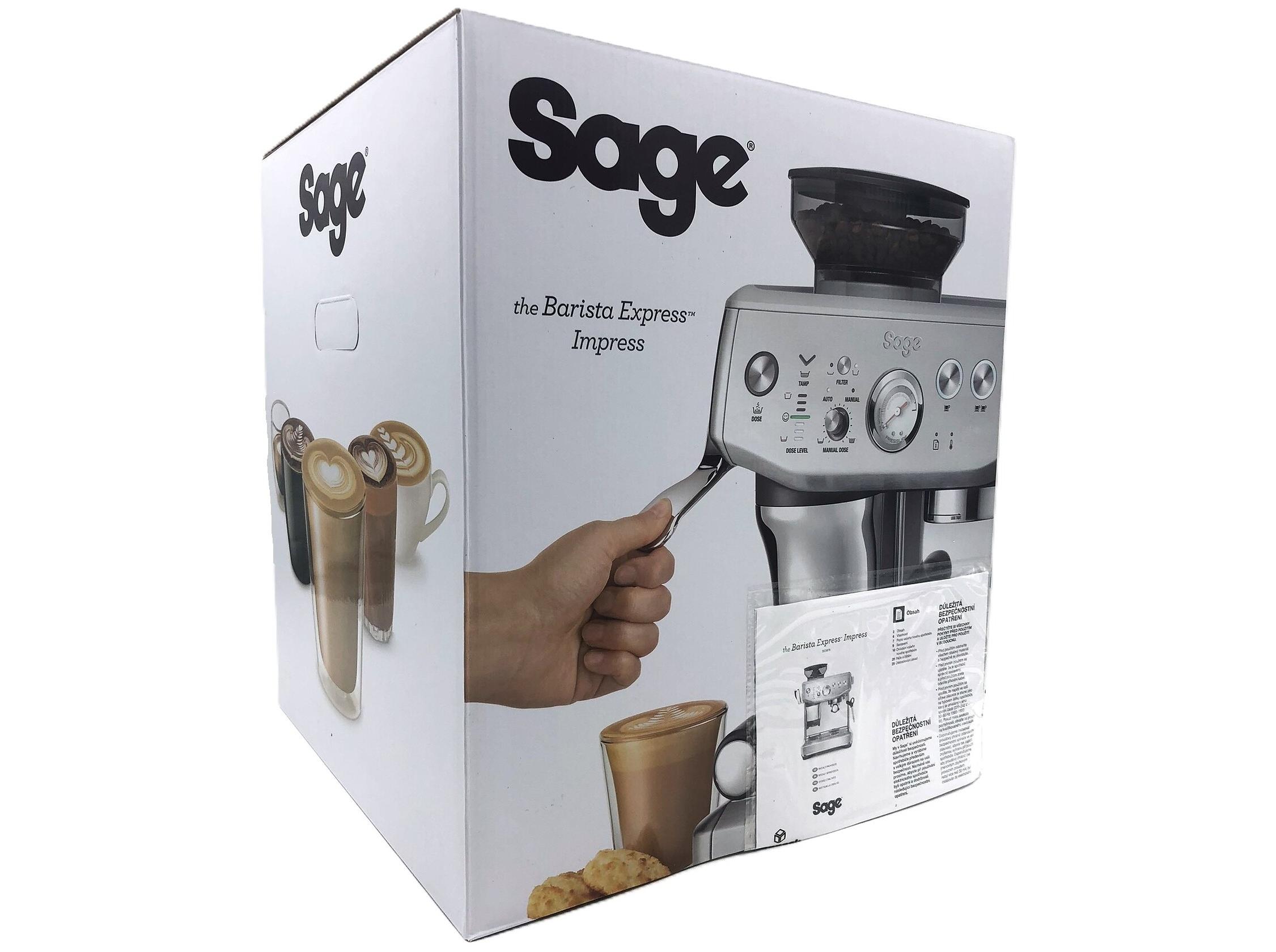 Espressomaskine Sage Barista Express Impress – børstet stålgrå