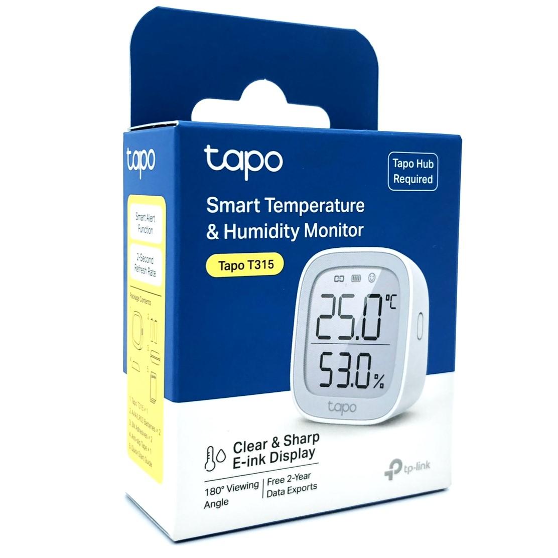 Smart temperatur- og fugtighedssensor TP-Link Tapo T315 V1 - hvid