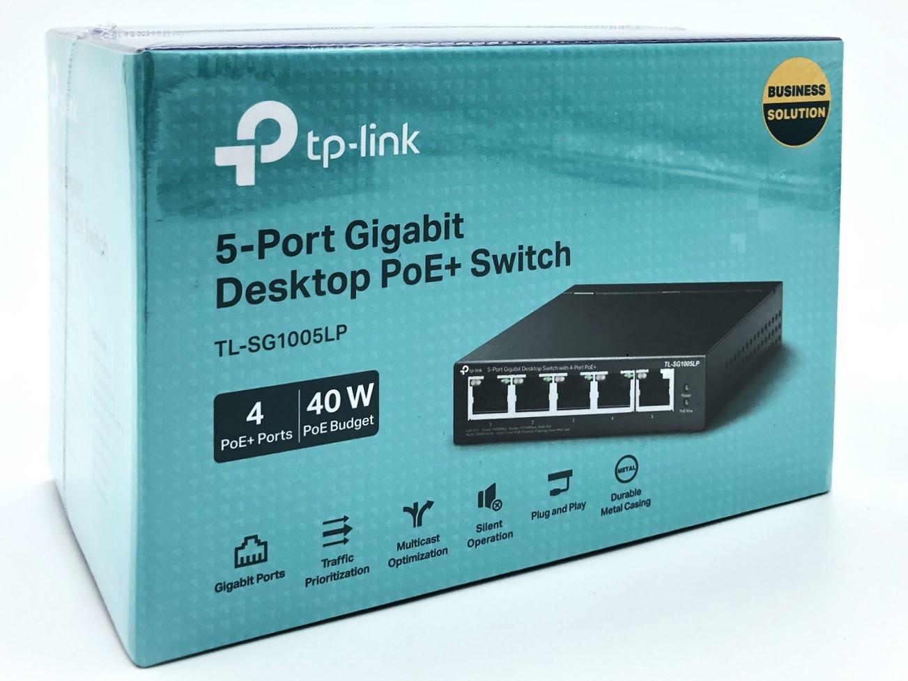 Gigabit switch med PoE+ – TP-Link TL-SG1005LP, 5 porte