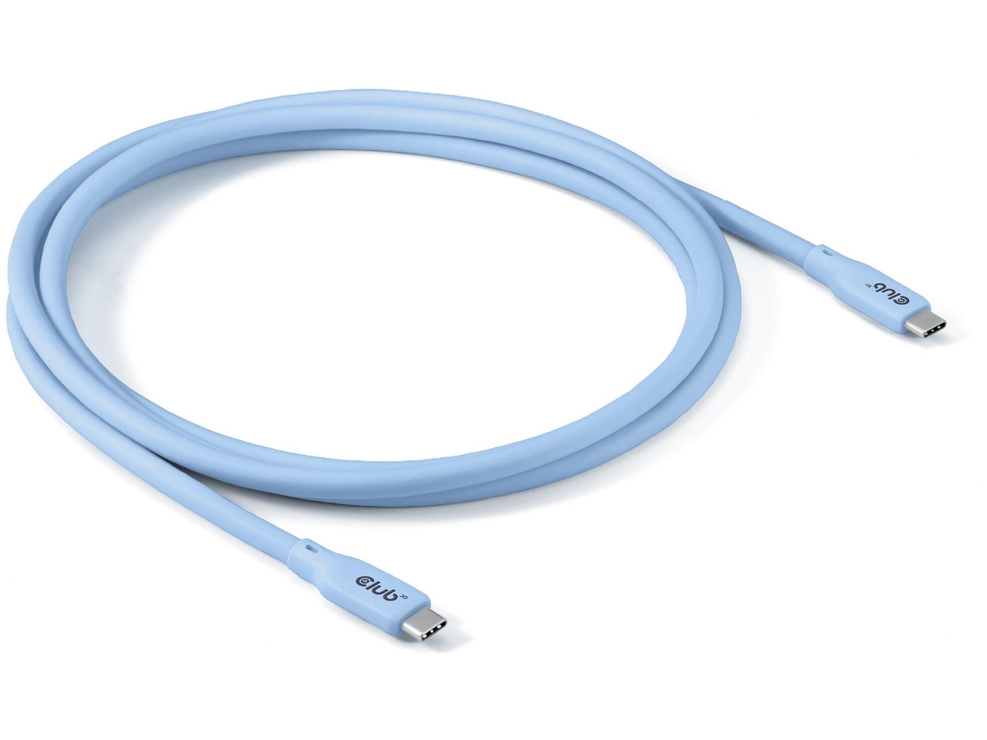 USB-C kabel USB4 2 m blå - CLUB3D billede