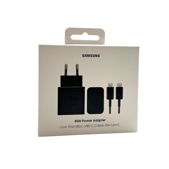 Oplader 45 W Samsung med USB-C kabel billede