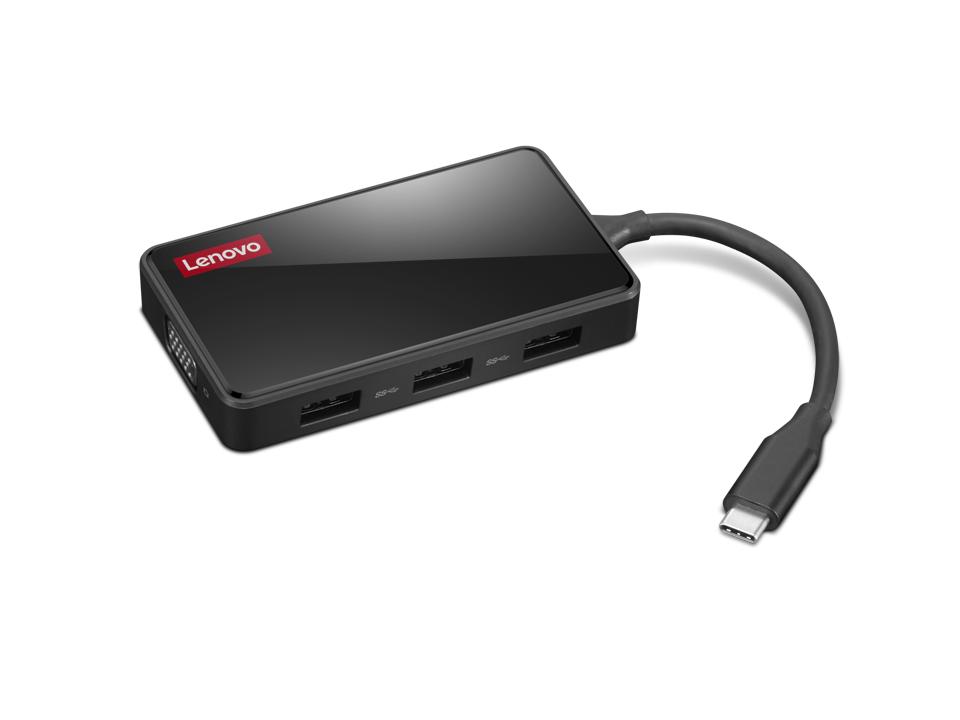 USB-C dockingstation Lenovo 100 Travel Hub, HDMI/VGA billede