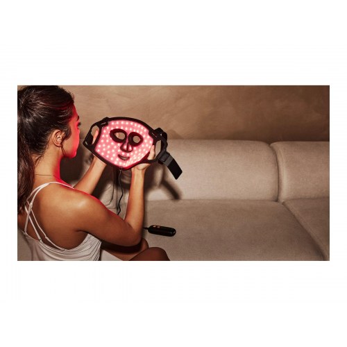 LED lysterapi maske til ansigt og hals – Home Skinovations Silk'n Dual LED, trådløs, sort