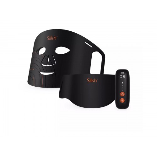 LED lysterapi maske til ansigt og hals – Home Skinovations Silk'n Dual LED, trådløs, sort