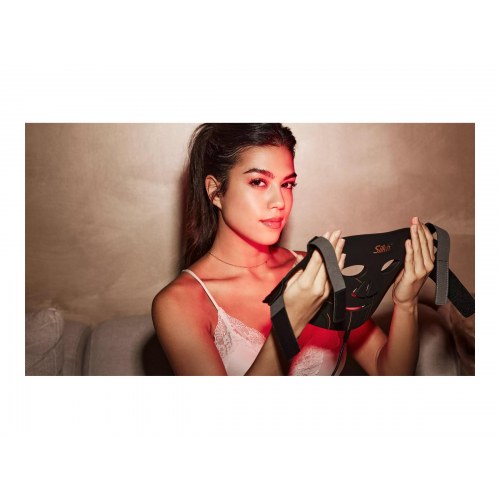 LED lysterapi maske til ansigt og hals – Home Skinovations Silk'n Dual LED, trådløs, sort