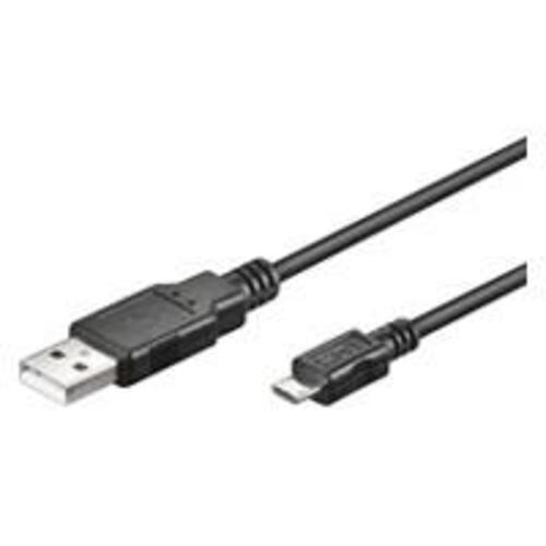 USB-kabel Micro-USB til USB 2.0 1,8 m – Goobay (sort)