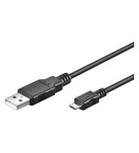 USB-kabel Micro-USB til USB 2.0 1,8 m – Goobay (sort)