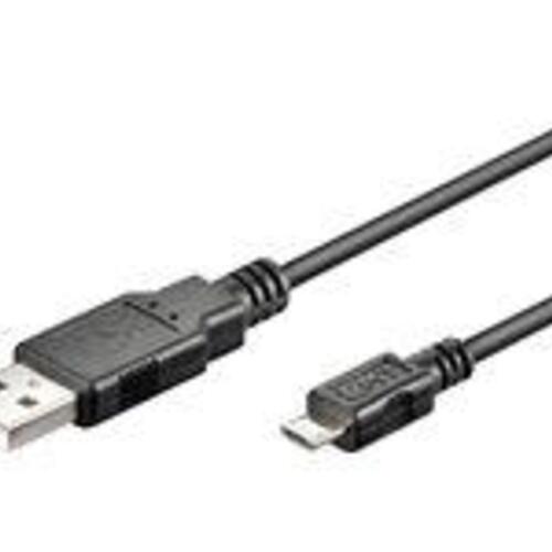 USB-kabel Micro-USB til USB 2.0 1,8 m – Goobay (sort)