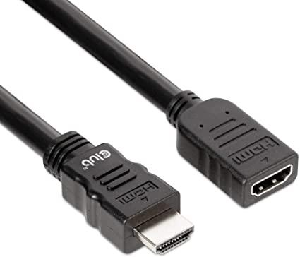 HDMI forlængerkabel 5 m - Club 3D HDMI 2.0, han til hun, sort billede