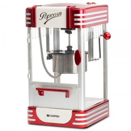 Popcornmaskine Champion Retro XL – rød, 2,5 l, 360 W