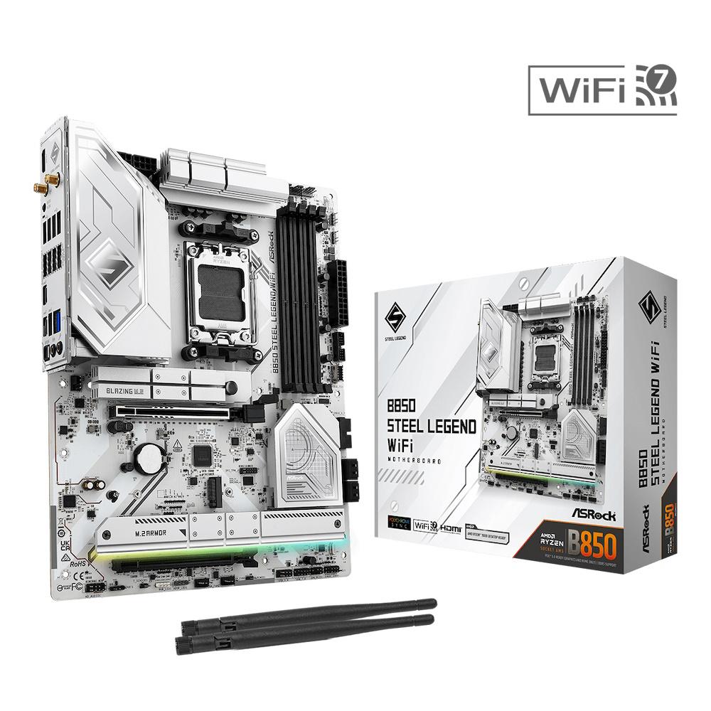 Bundkort ASRock B850 Steel Legend WiFi ATX AM5 DDR5
