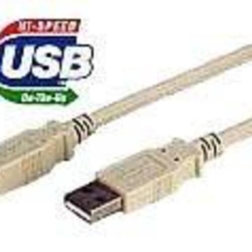 USB-kabel 2.0 A til B 3 m – Goobay, certificeret hi-speed