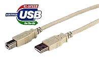 USB-kabel 2.0 A til B 3 m – Goobay, certificeret hi-speed