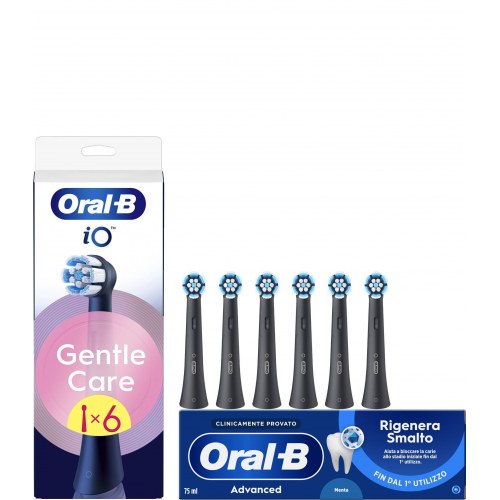 Tandbørstehoveder Oral-B iO Gentle Care - 6-pak - sort