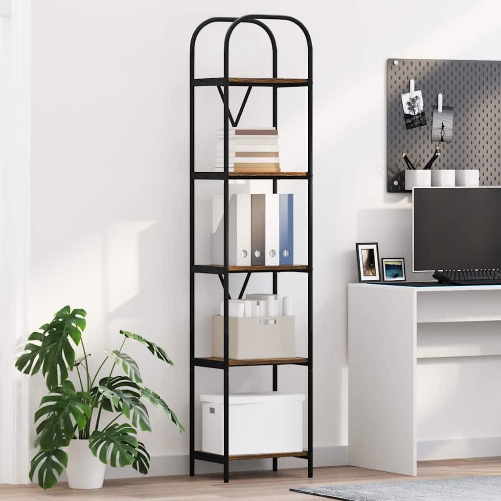 Bogreol Røget eg 40 x 30 x 183 cm Konstrueret træ