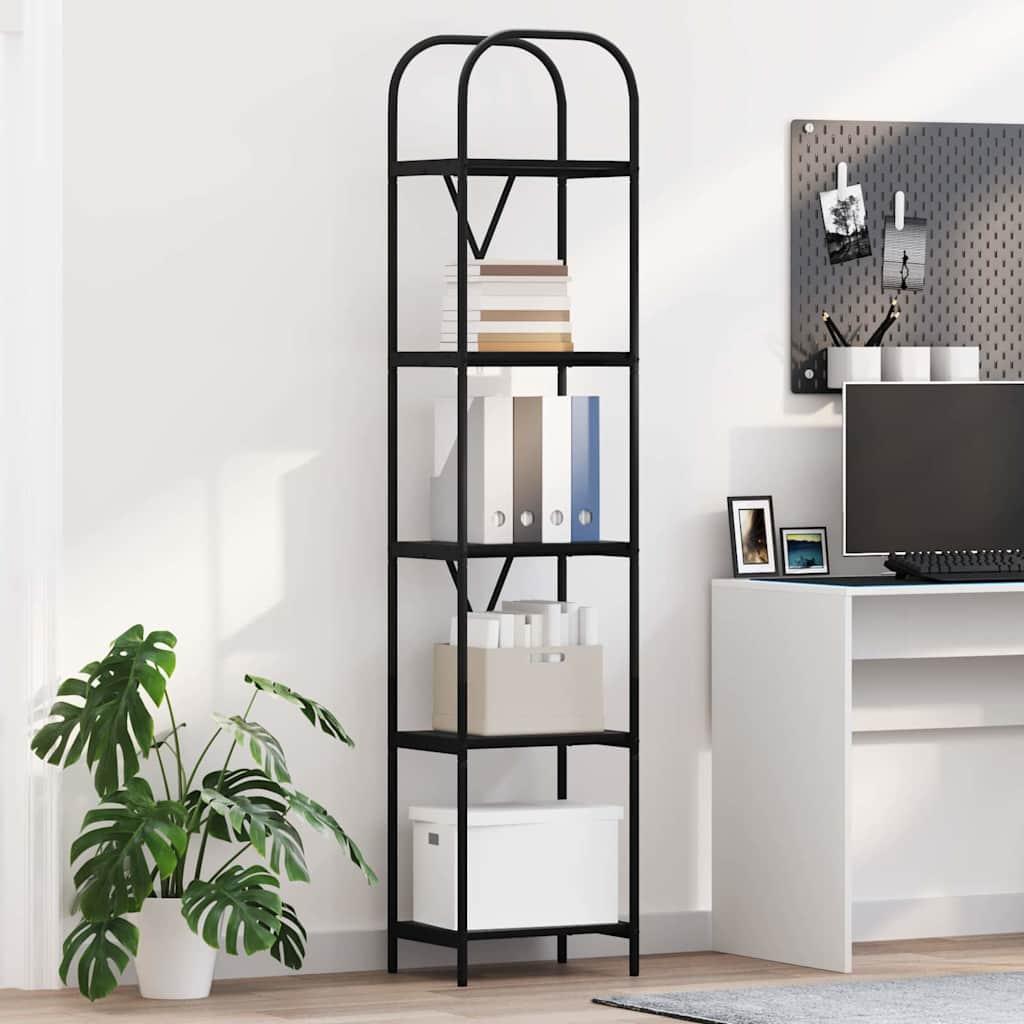 Bogreol Konstrueret Træ - Sort eg / 40 x 30 x 183 cm