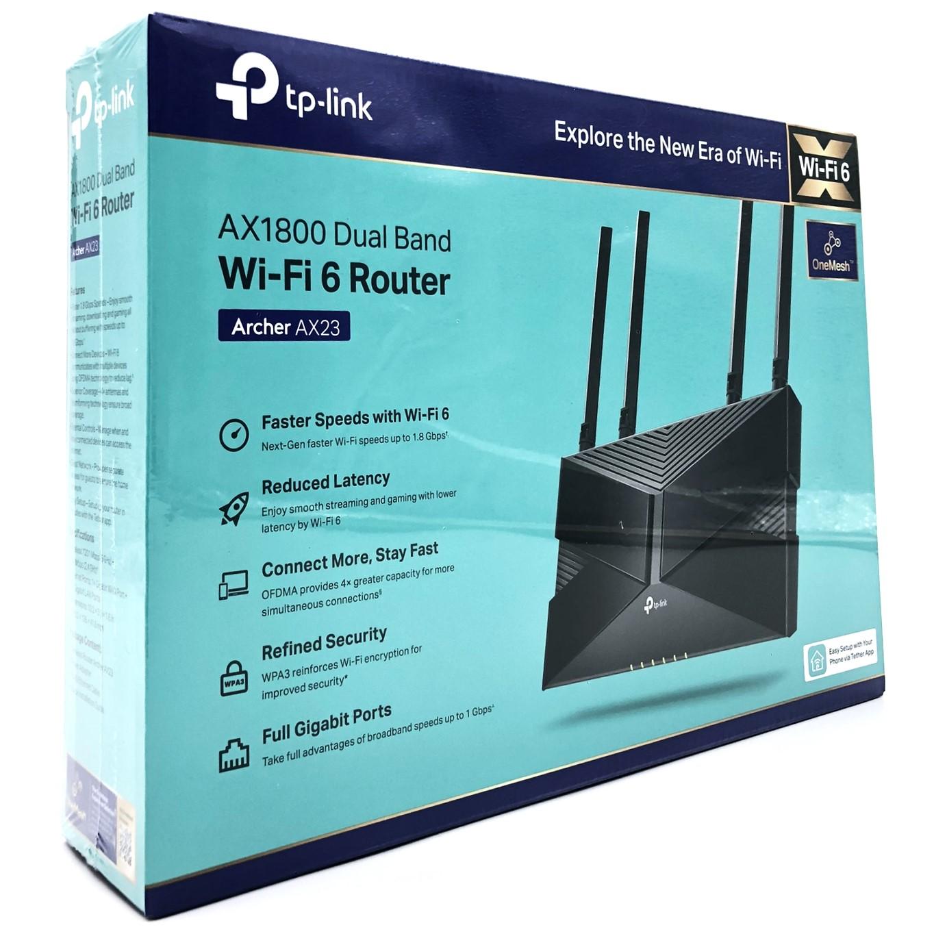Wi-Fi 6 router TP-Link Archer AX23 V1 – Dual Band AX1800, 4-port Gigabit