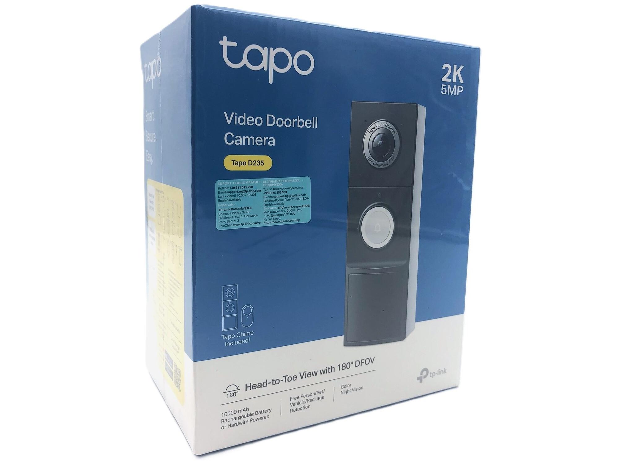 Smart dørklokke med kamera TP-Link Tapo D235 V1 (2K 5MP) billede