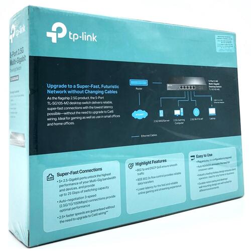 Netværksswitch TP-Link TL-SG105-M2 5-porte 2,5G
