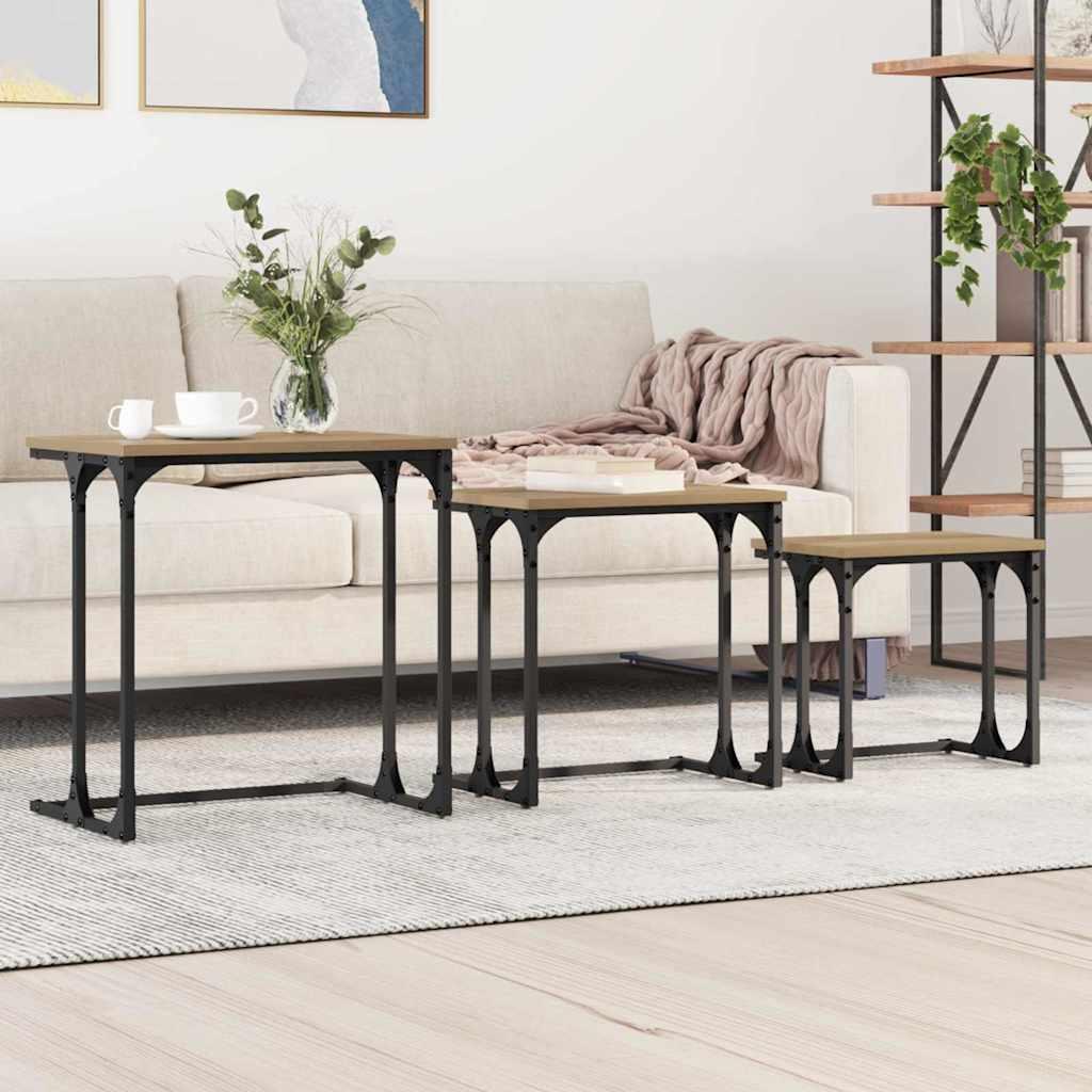 Nesting Kaffebord 3 stk artisan eg 50.5 x 35 x 53 cm