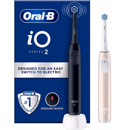 Elektrisk tandbørste Oral-B iO Series 2 Duo – Nattesort/Pink (2 stk.)