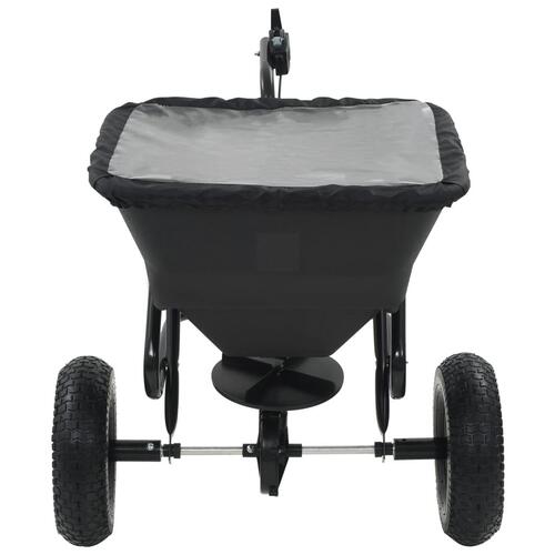 Saltspreder strøtrækvogn PVC og stål 125 x 74 x 79 cm 45 l