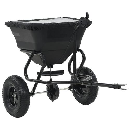 Saltspreder strøtrækvogn PVC og stål 125 x 74 x 79 cm 45 l