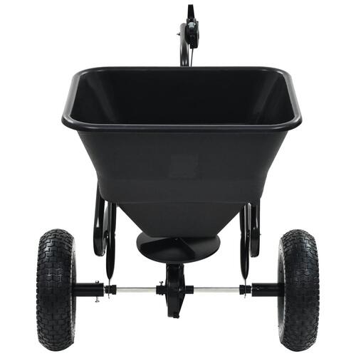 Saltspreder strøtrækvogn PVC og stål 125 x 74 x 79 cm 45 l