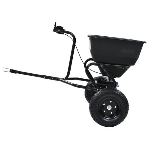 Saltspreder strøtrækvogn PVC og stål 125 x 74 x 79 cm 45 l