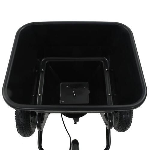 Saltspreder strøtrækvogn PVC og stål 125 x 74 x 79 cm 45 l