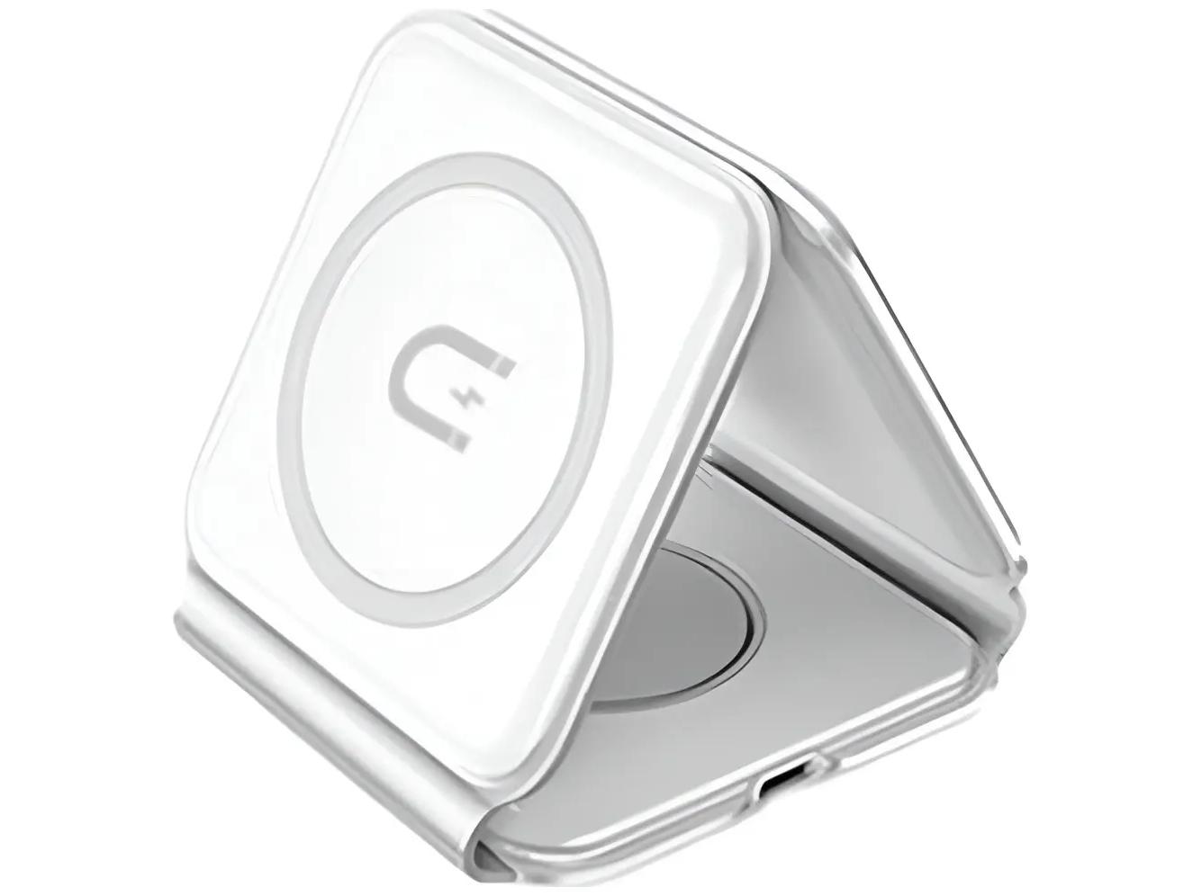 Trådløs oplader 3-i-1 15W - Dudao A11N, hvid billede