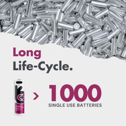 AA batterier genopladelige USB-C – Uniross – pakke med 4